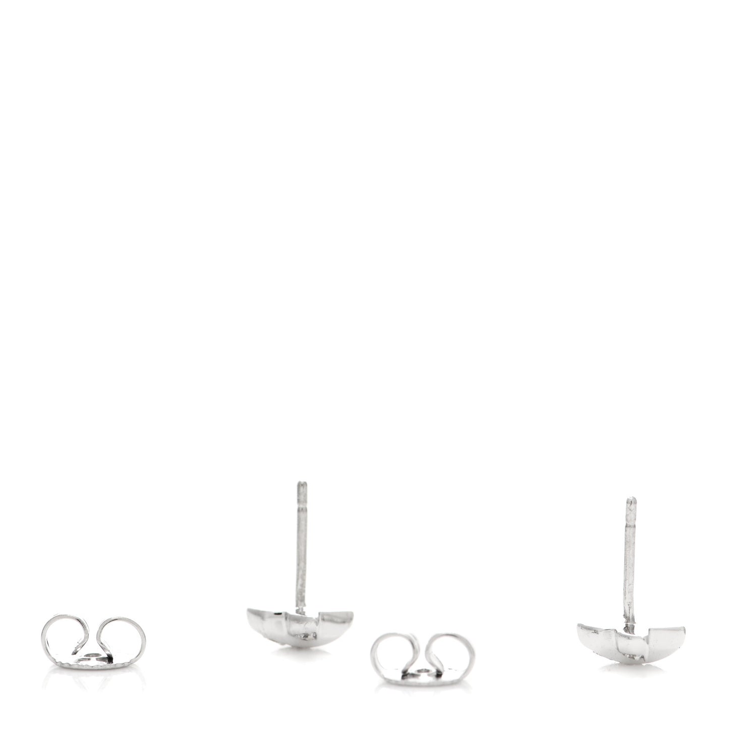 18K White Gold Diamond Cross Stitch X Stud Earrings