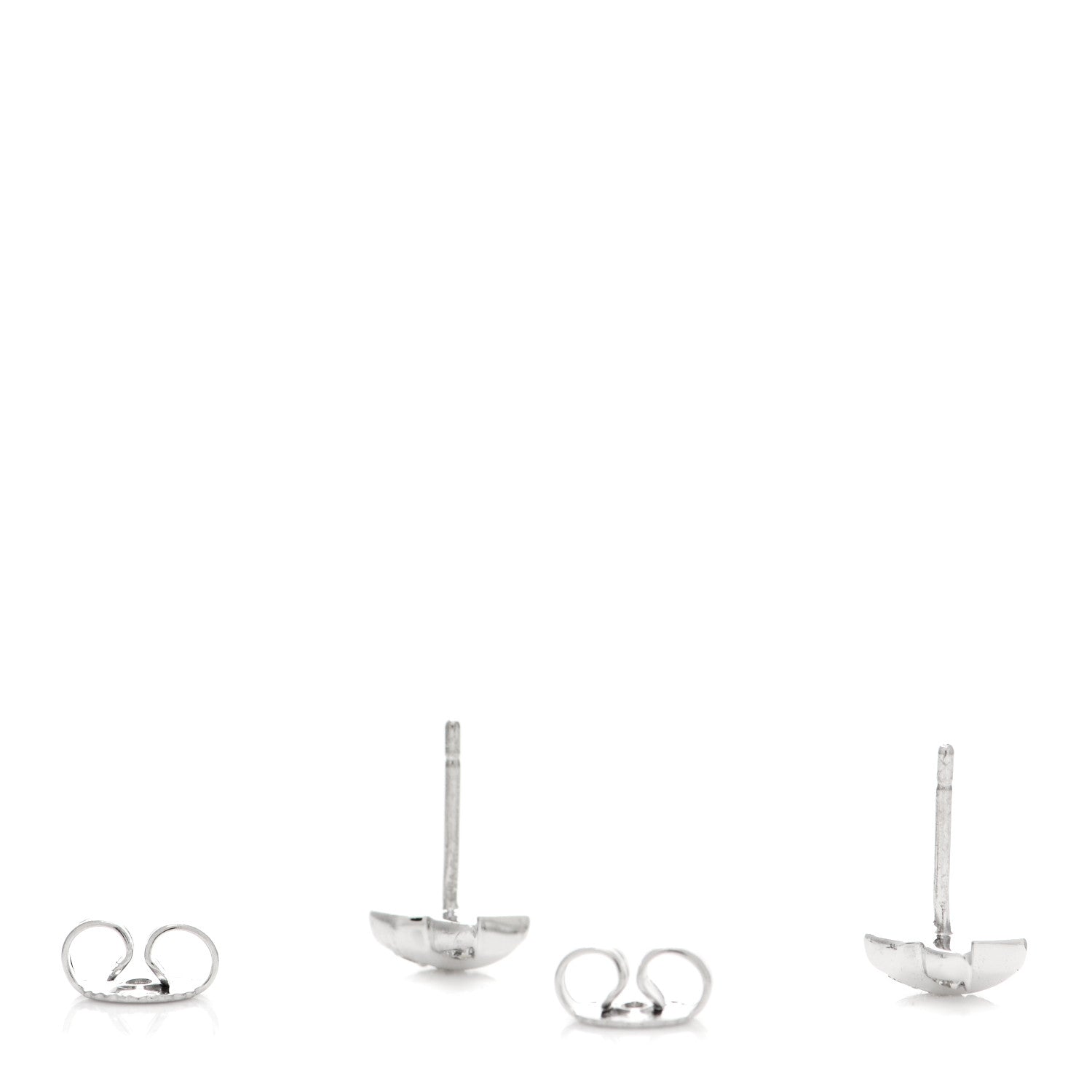 Tiffany 18K White Gold Diamond Cross Stitch X Stud Earrings 3 of 4