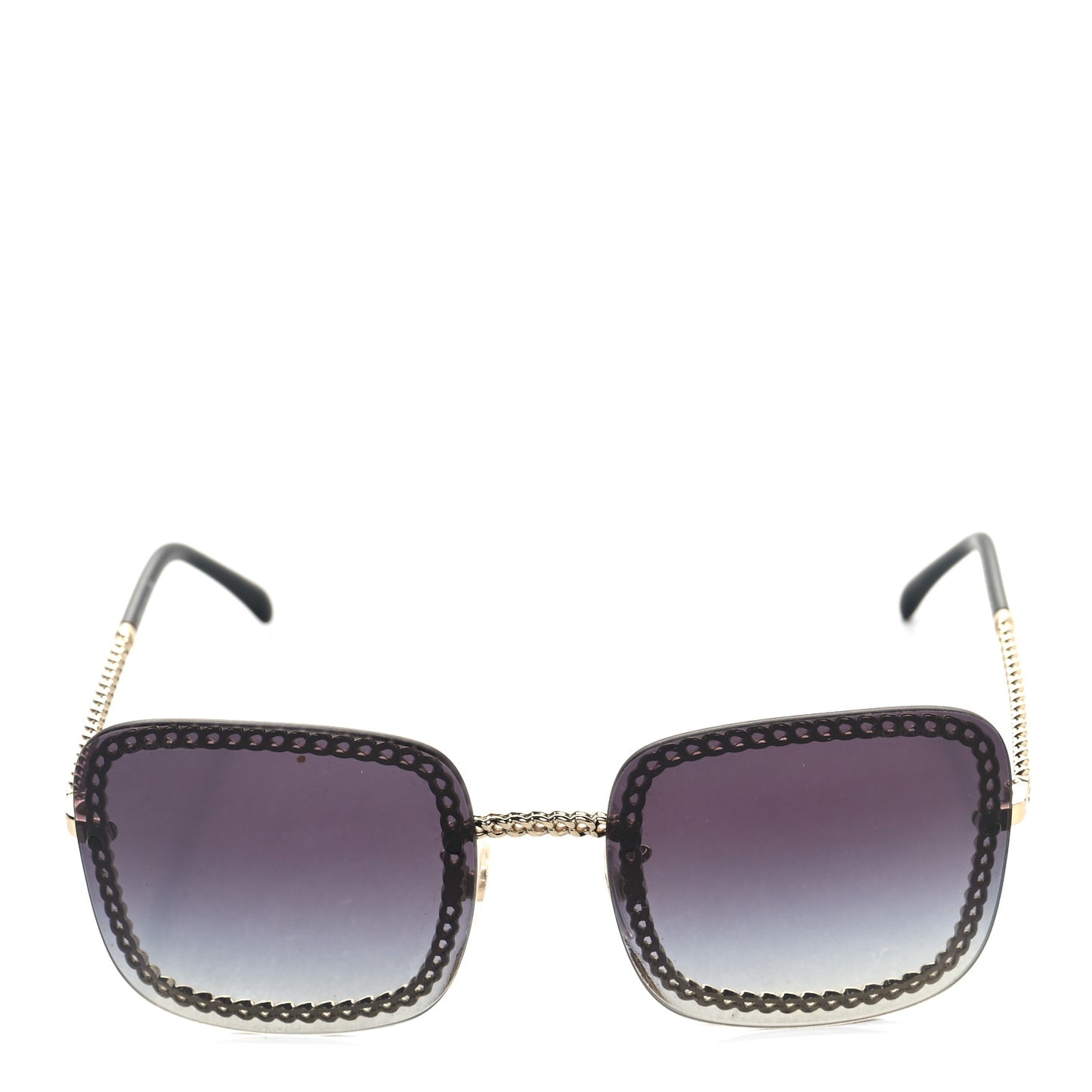 Square Removable Chain Sunglasses 4244 Black
