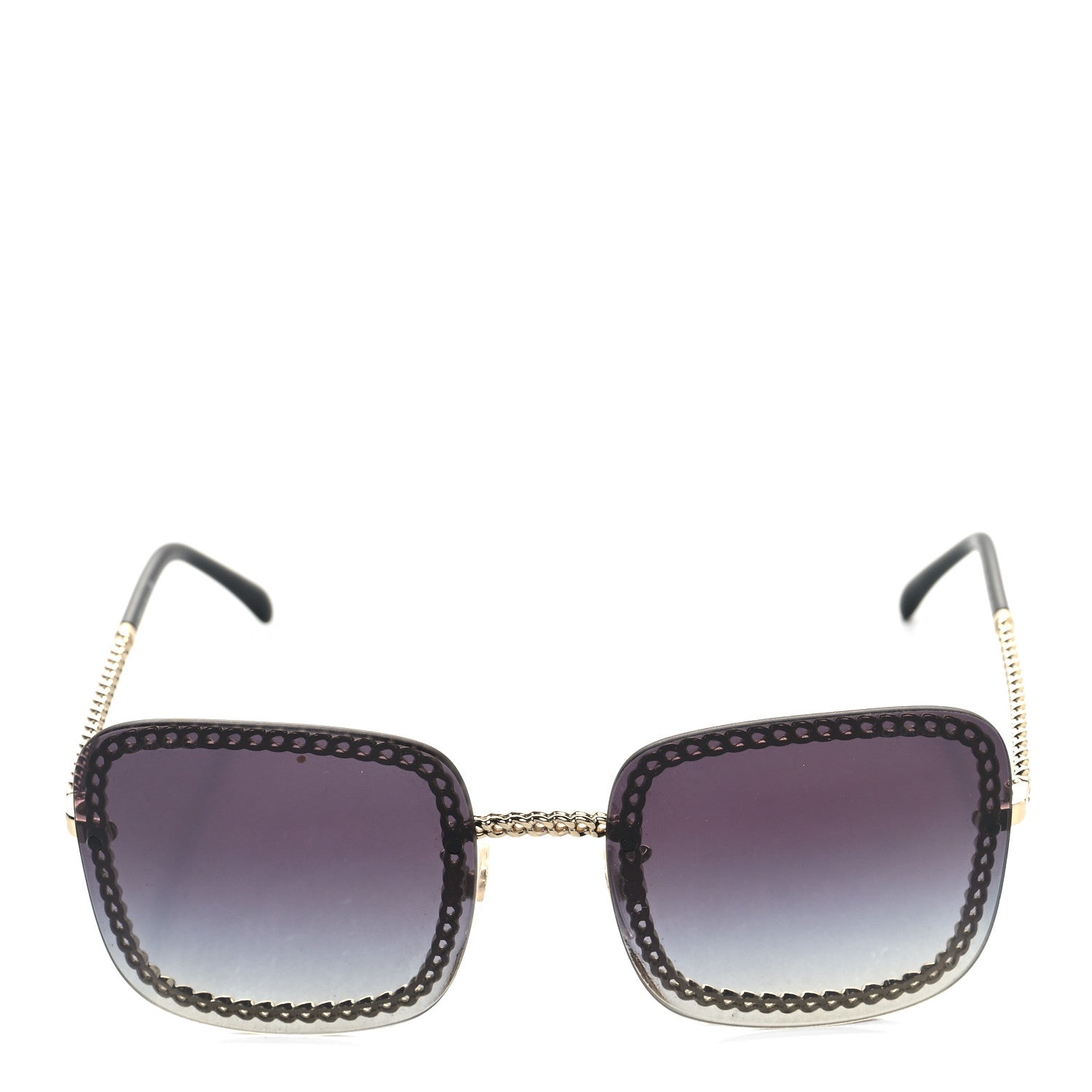 Chanel Square Removable Chain Sunglasses 4244 Black 2 of 9