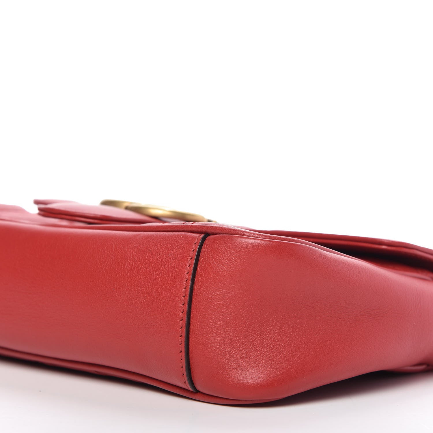 Gucci Calfskin Matelasse Small GG Marmont Shoulder Bag Hibiscus Red 7 of 10