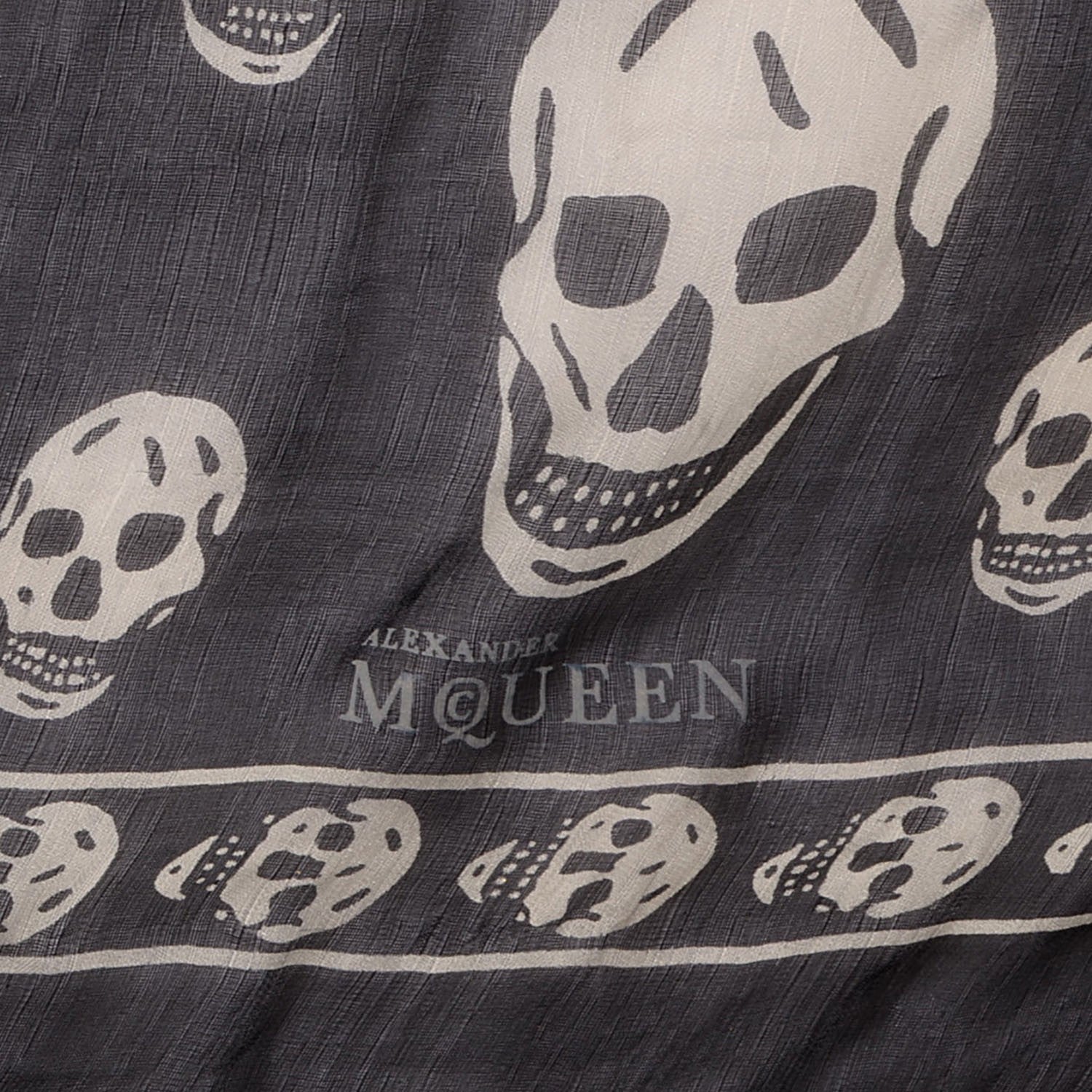Alexander McQueen Silk Chiffon Skull Scarf Black 4 of 6