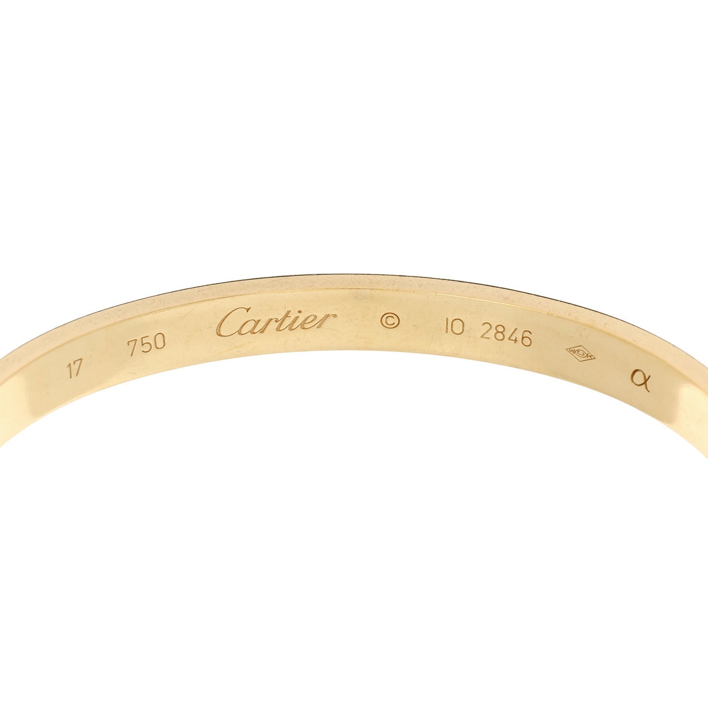 18K Yellow Gold LOVE Bracelet 17