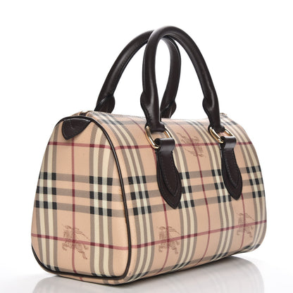 Burberry Haymarket Check Small Chester Bowling Bag Chocolate 3 of 7
