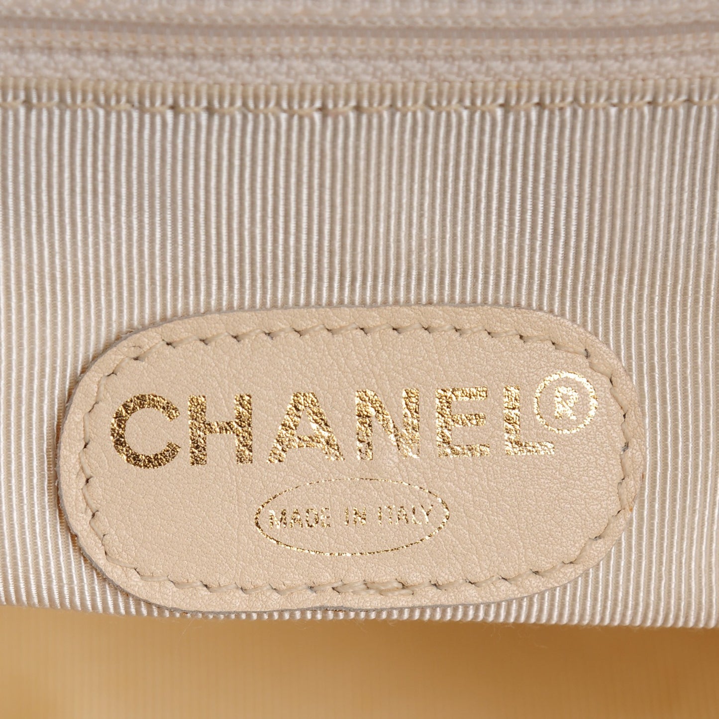 Lambskin Quilted Shoulder Bag Beige
