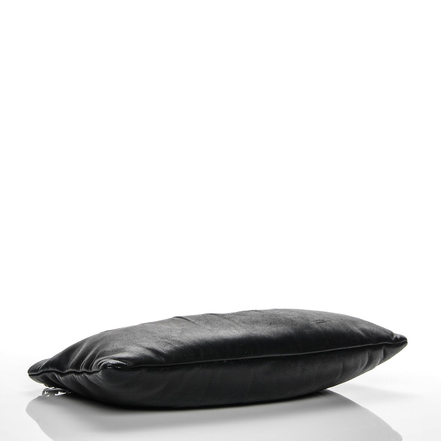 Lambskin Pleated Tassel Shoulder Bag Black