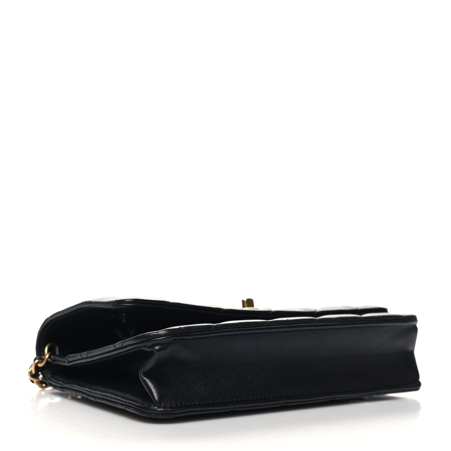 Chanel Lambskin Quilted Pearl Crush Wallet On Chain WOC Black 4 of 14