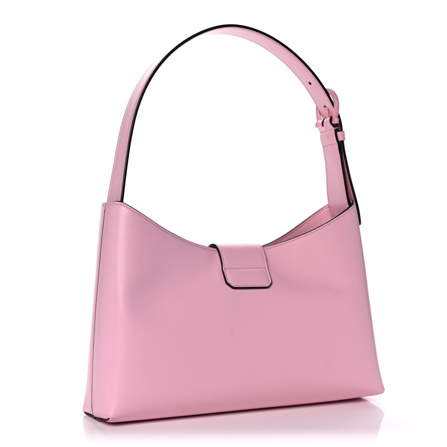 Calfskin Trifolio Shoulder Bag Cheerleader Pink
