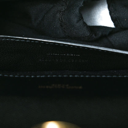 Saint Laurent Grain De Poudre Matelasse Chevron Medium Monogram Satchel Black 7 of 11
