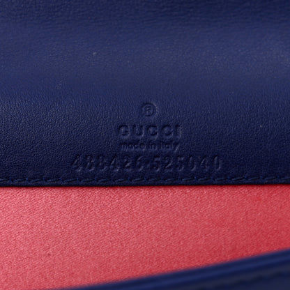 Gucci Velvet Matelasse GG Marmont Mini Bag Cobalt Blue 6 of 9