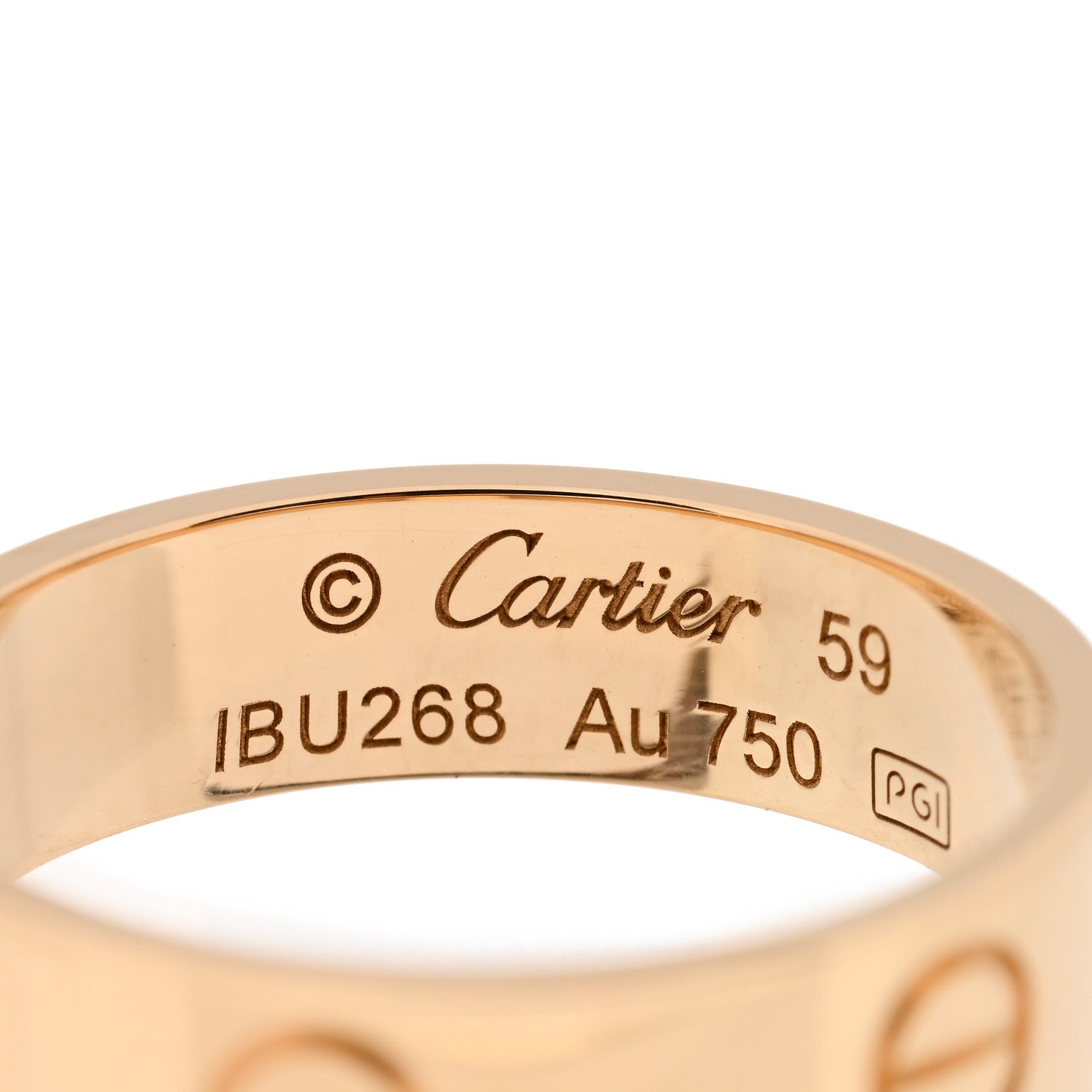 Cartier 18K Yellow Gold 5.5mm LOVE Ring 59 8.75 4 of 5
