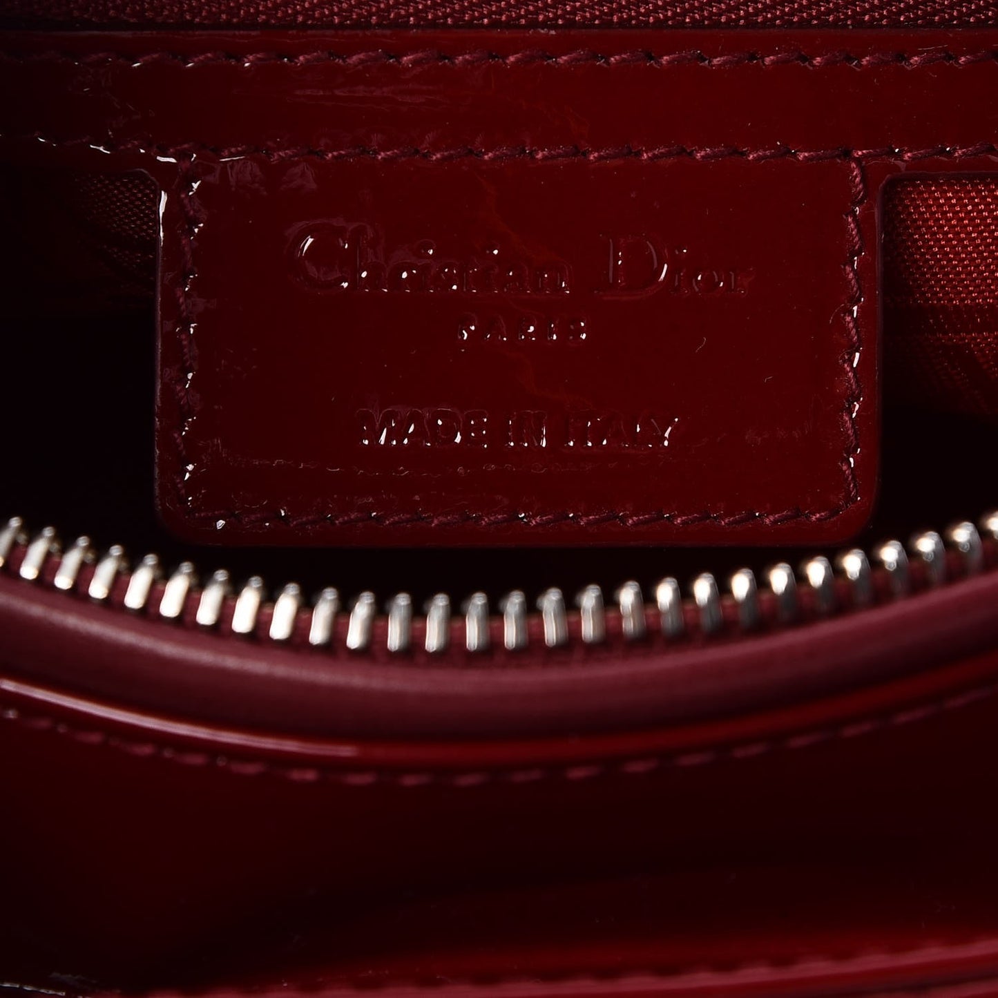 Patent Cannage Medium Lady Dior Red