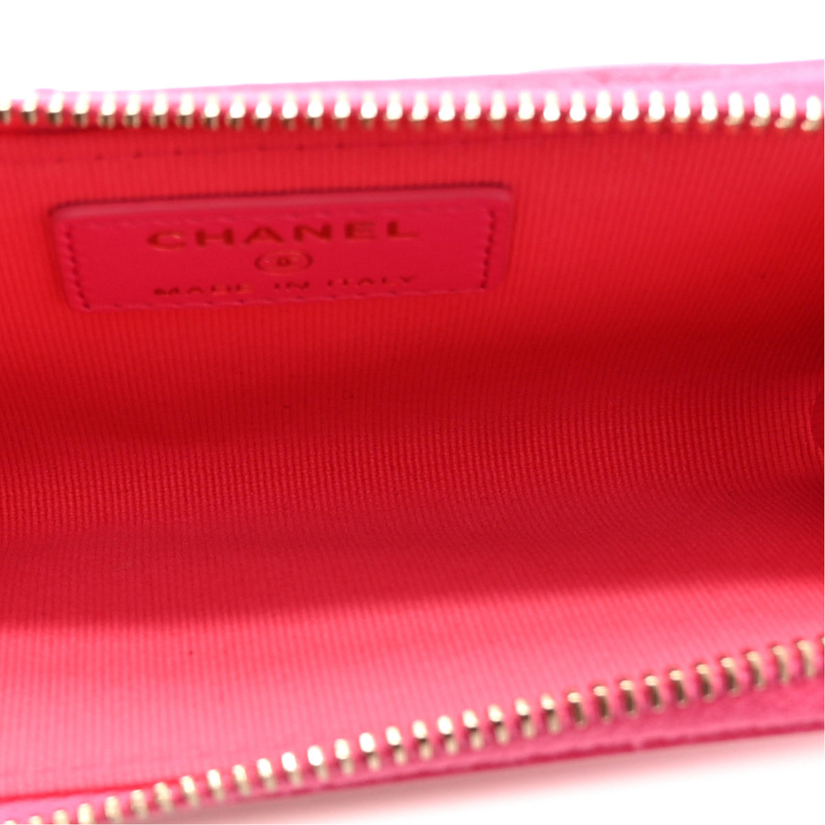 Chanel Lambskin Quilted Chanel 19 Zip Card Holder Pink 5 of 10