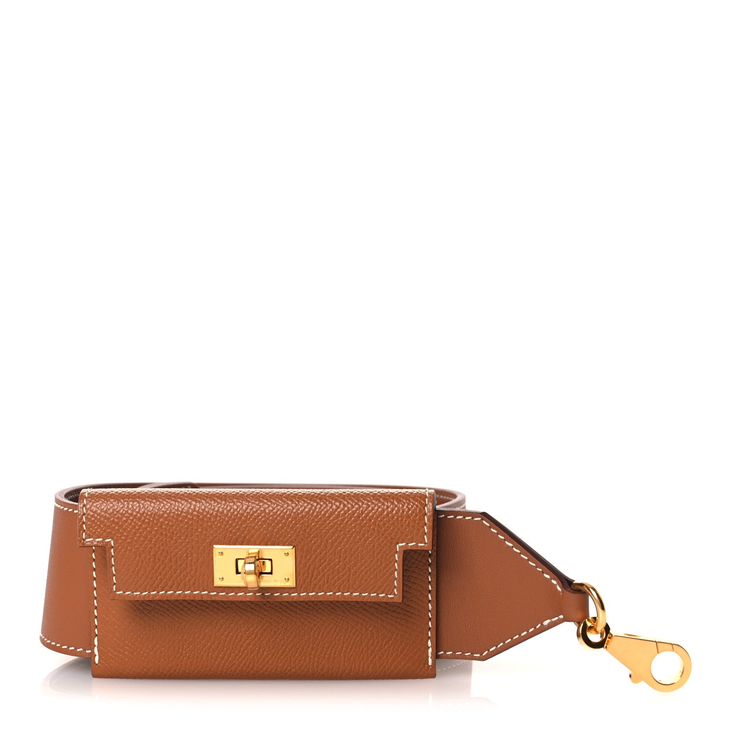 Hermes Swift Epsom Pocket Kelly Shoulder Strap Gold 1 of 8