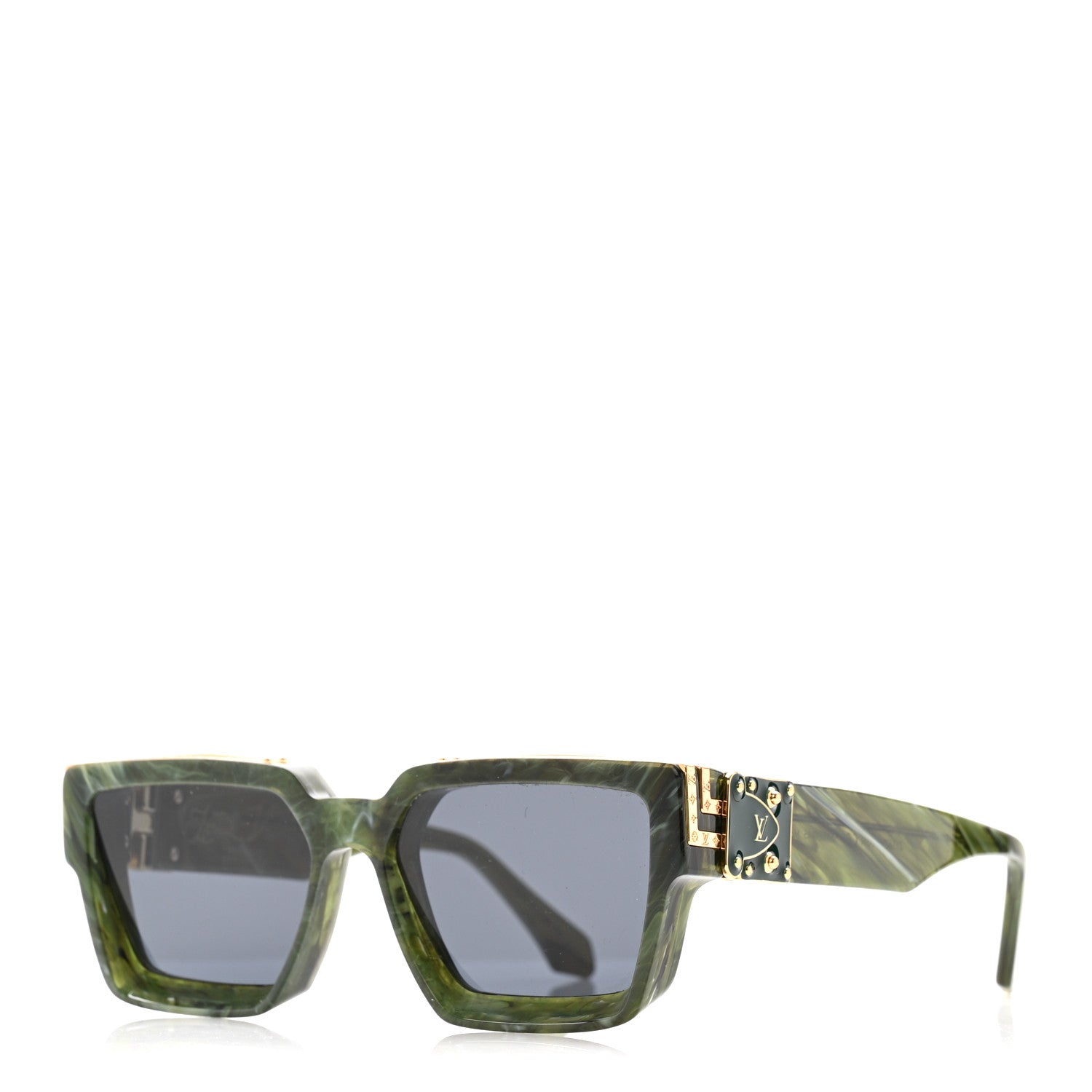 Louis Vuitton Acetate 1.1 Millionaires Z1167E Sunglasses Green Marble 1 of 8