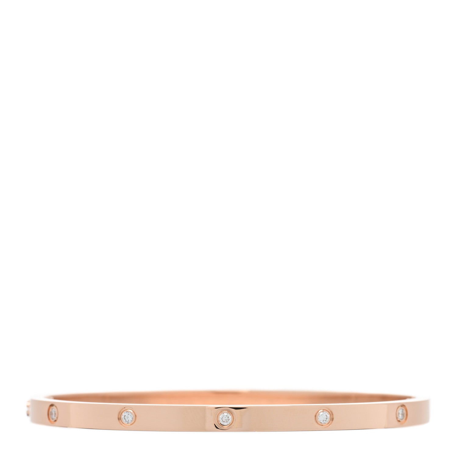 Cartier 18K Pink Gold 10 Diamond Small LOVE Bracelet 16 2 of 5