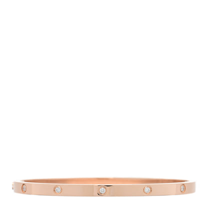 Cartier 18K Pink Gold 10 Diamond Small LOVE Bracelet 16 2 of 5