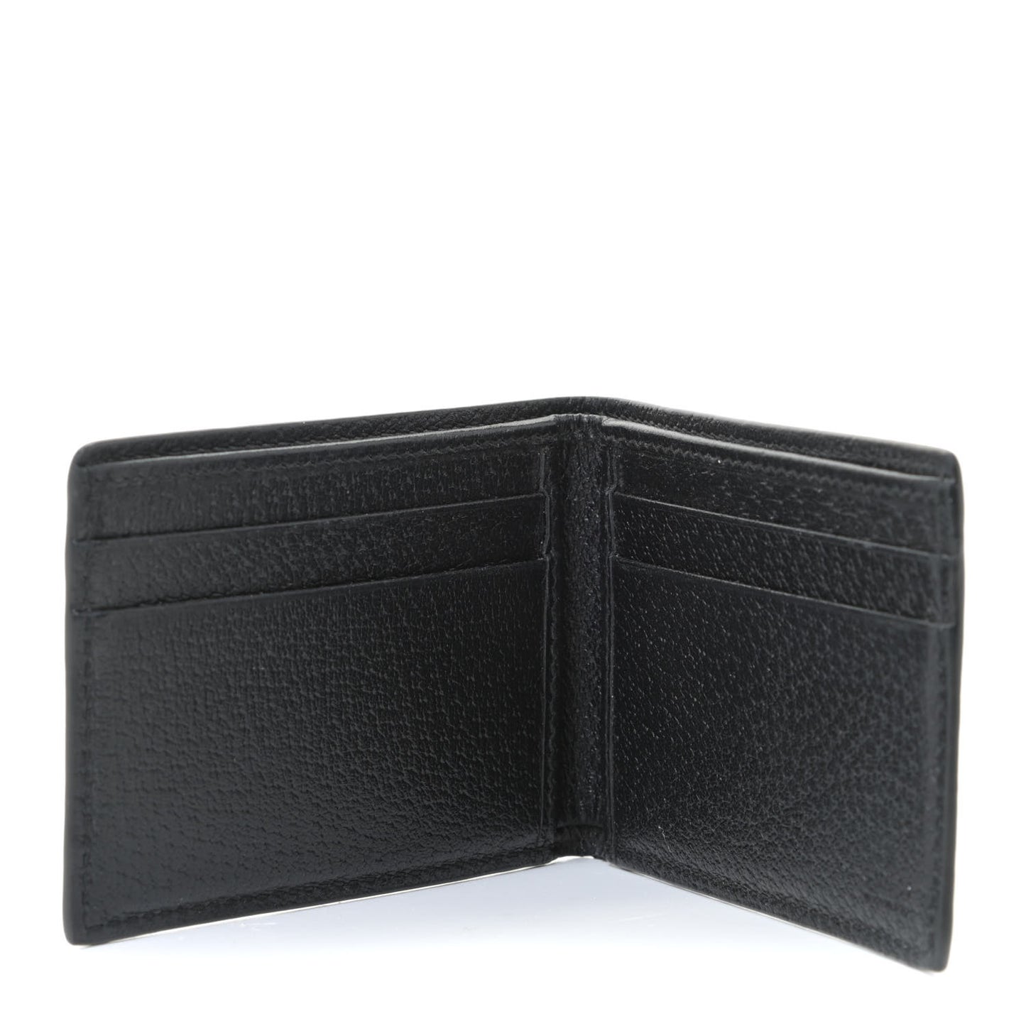 Calfskin Boar Effect GG Marmont Bi-Fold Wallet Black