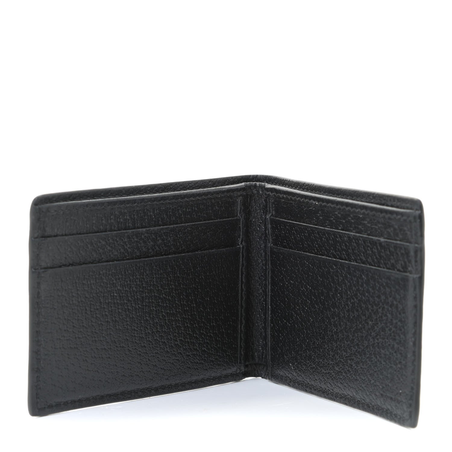 Gucci Calfskin Boar Effect GG Marmont Bi-Fold Wallet Black 6 of 10