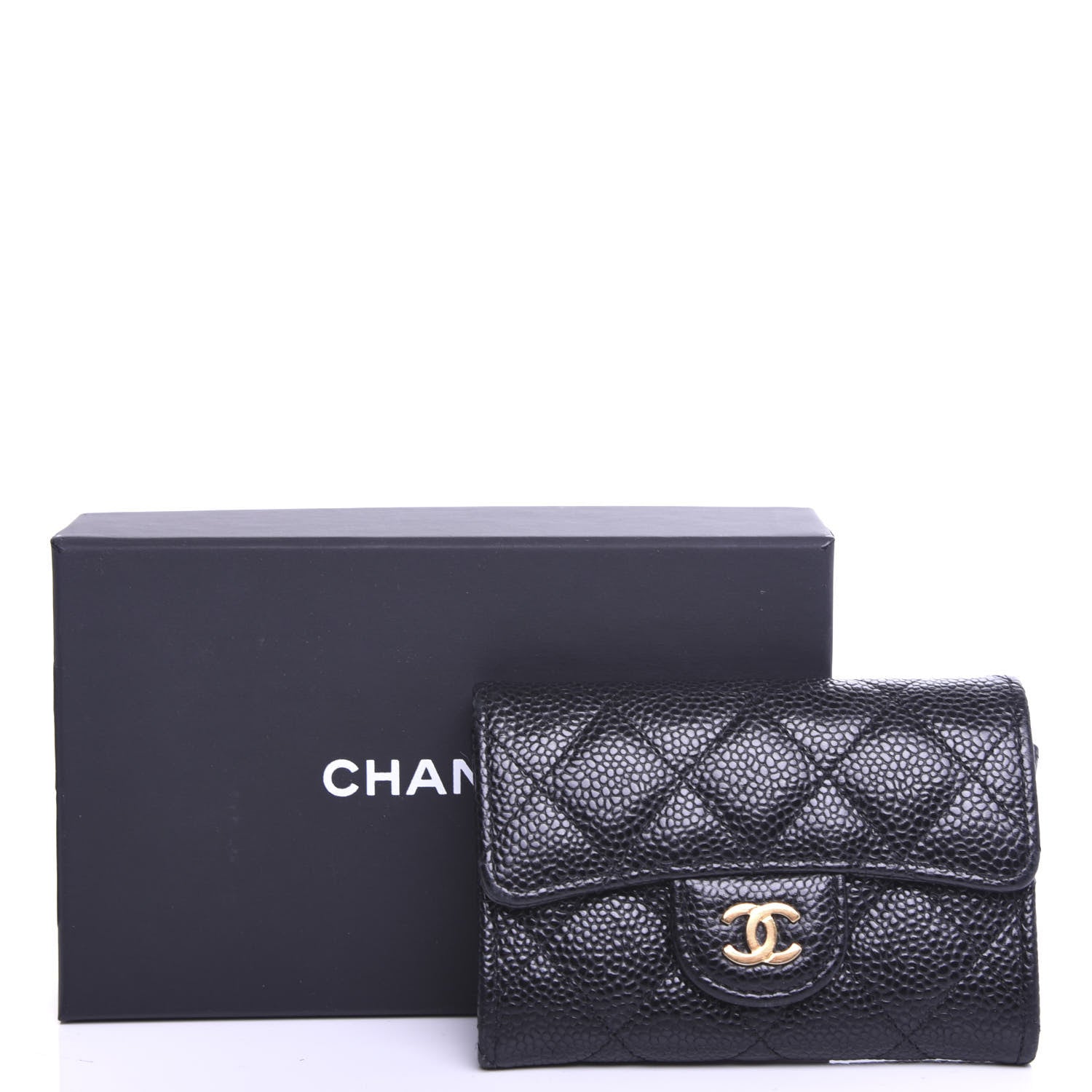 Chanel Caviar Quilted Flap Card Holder Black 10 of 10