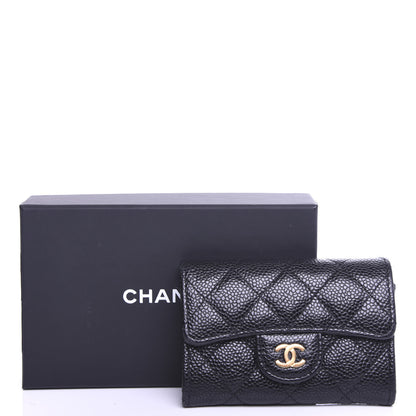 Chanel Caviar Quilted Flap Card Holder Black 10 of 10
