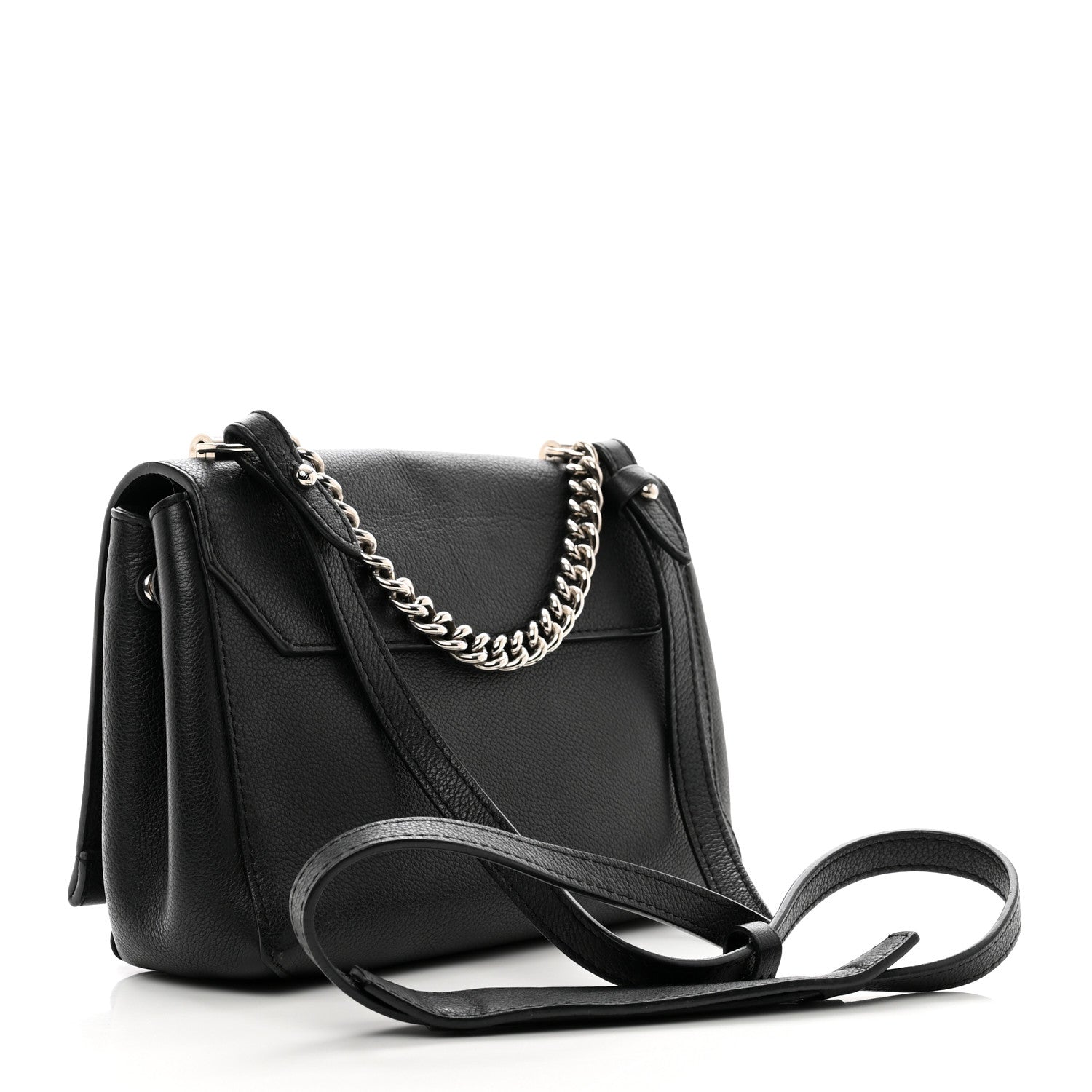 Louis Vuitton Calfskin Lockme II Chain Bag BB Black 3 of 12