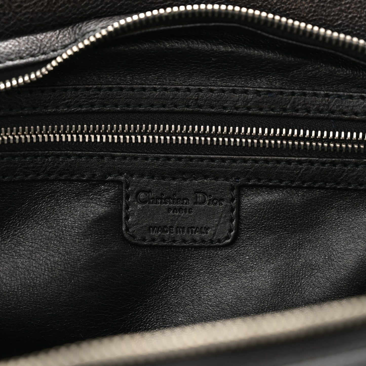 Calfskin My Dior Frame Pocket Satchel Black