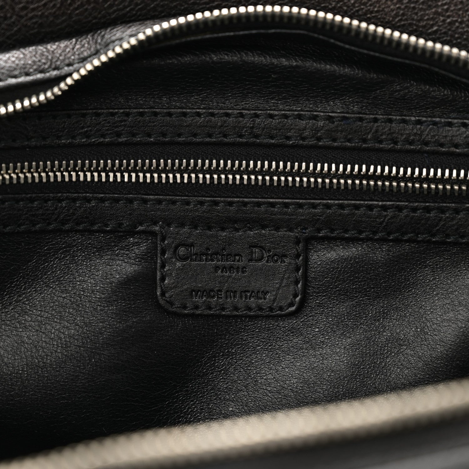 Christian Dior Calfskin My Dior Frame Pocket Satchel Black 6 of 9