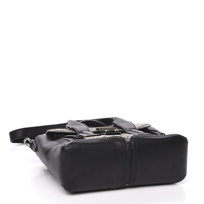 3.1 Phillip Lim 3.1 Metallic Calfskin Shark Embossed Mini Pashli Satchel Black Gunmetal 3 of 9