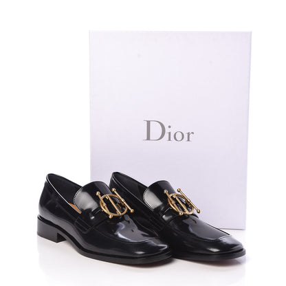 Christian Dior Shiny Calfskin Diordirection Loafers 37 Black 8 of 8