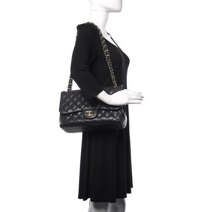 Chanel Caviar Quilted Jumbo Double Flap Black 2 of 24