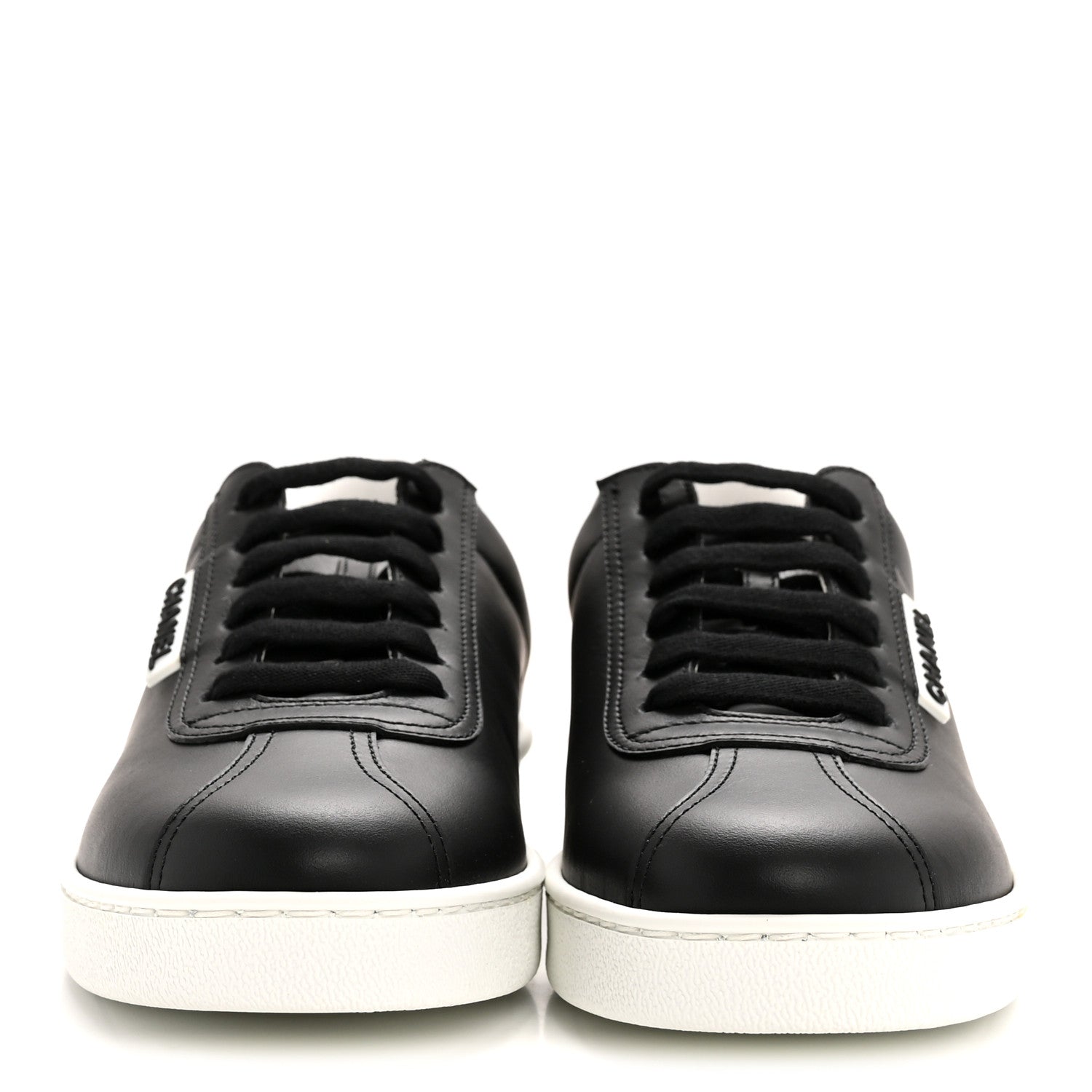 Chanel Calfskin CC Womens Sneakers 36 Black 3 of 9