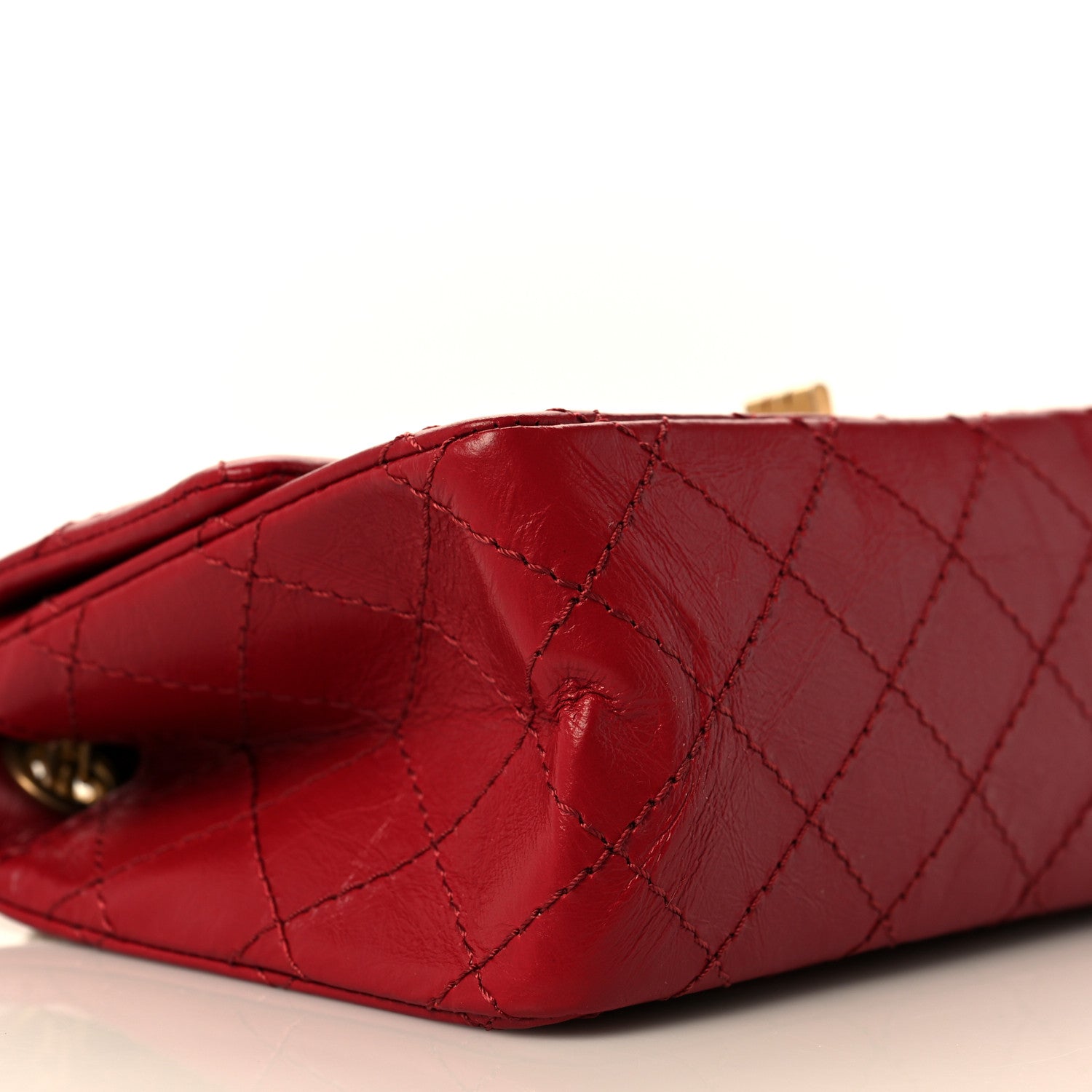 Chanel Aged Calfskin Quilted 2.55 Reissue Mini Flap Red 7 of 9