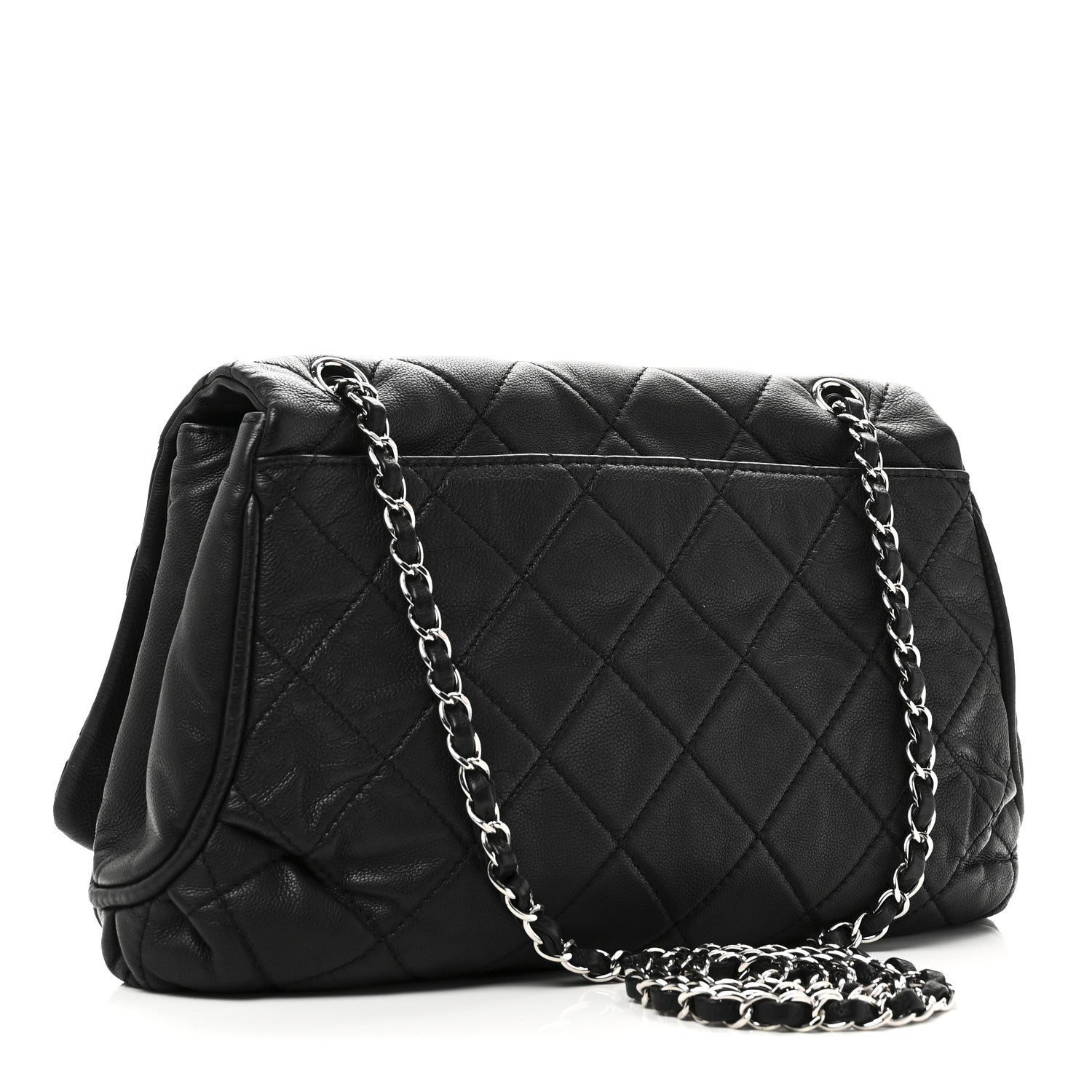 Chanel Calfskin Quilted CC Curvy Flap Black 3 of 11