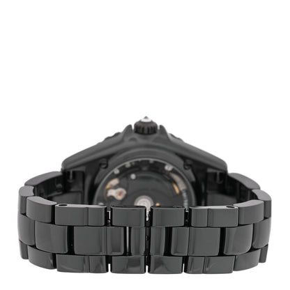Chanel Stainless Steel Ceramic Diamond 38mm J12 Limited Edition Automatic Watch Black 3 of 5