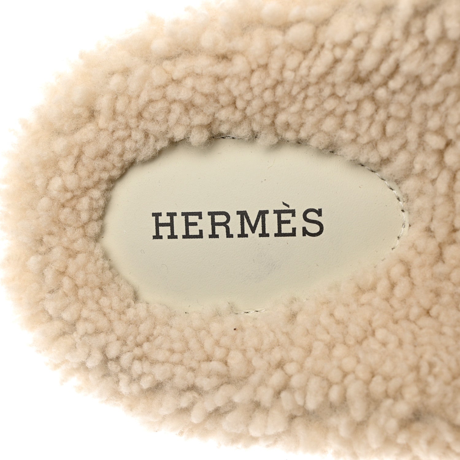 Hermes Suede Goatskin Woolskin Mens Chypre Sandals 43 Brun Fume Ecru 7 of 9