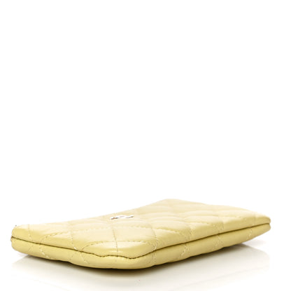 Chanel Lambskin Quilted Small Cosmetic Case Yellow 4 of 8