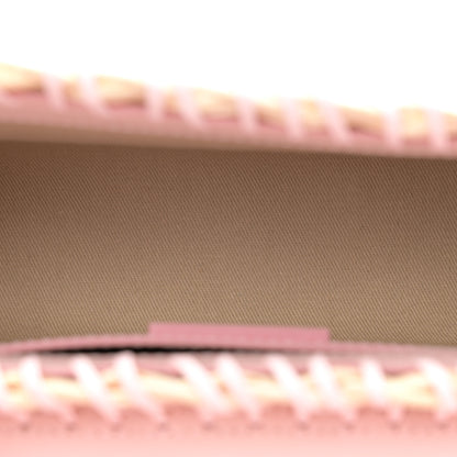 Jacquemus Glazed Calfskin Wicker Le Bambino Long Pale Pink 5 of 14