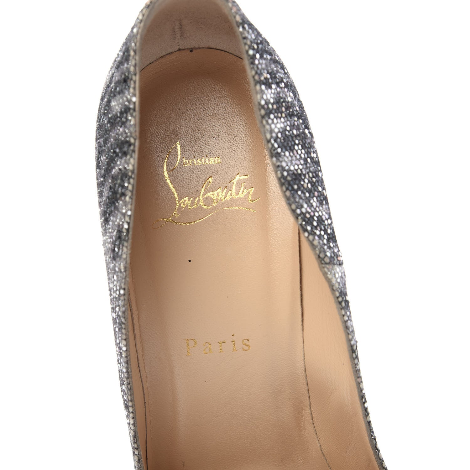 Christian Louboutin Glitter Sirene Pigalle Follies 100 Pumps 39 Silver 7 of 10