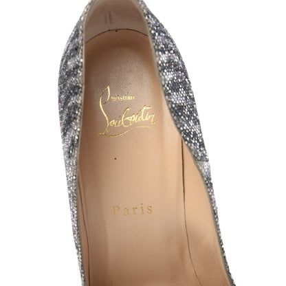 Christian Louboutin Glitter Sirene Pigalle Follies 100 Pumps 39 Silver 7 of 10