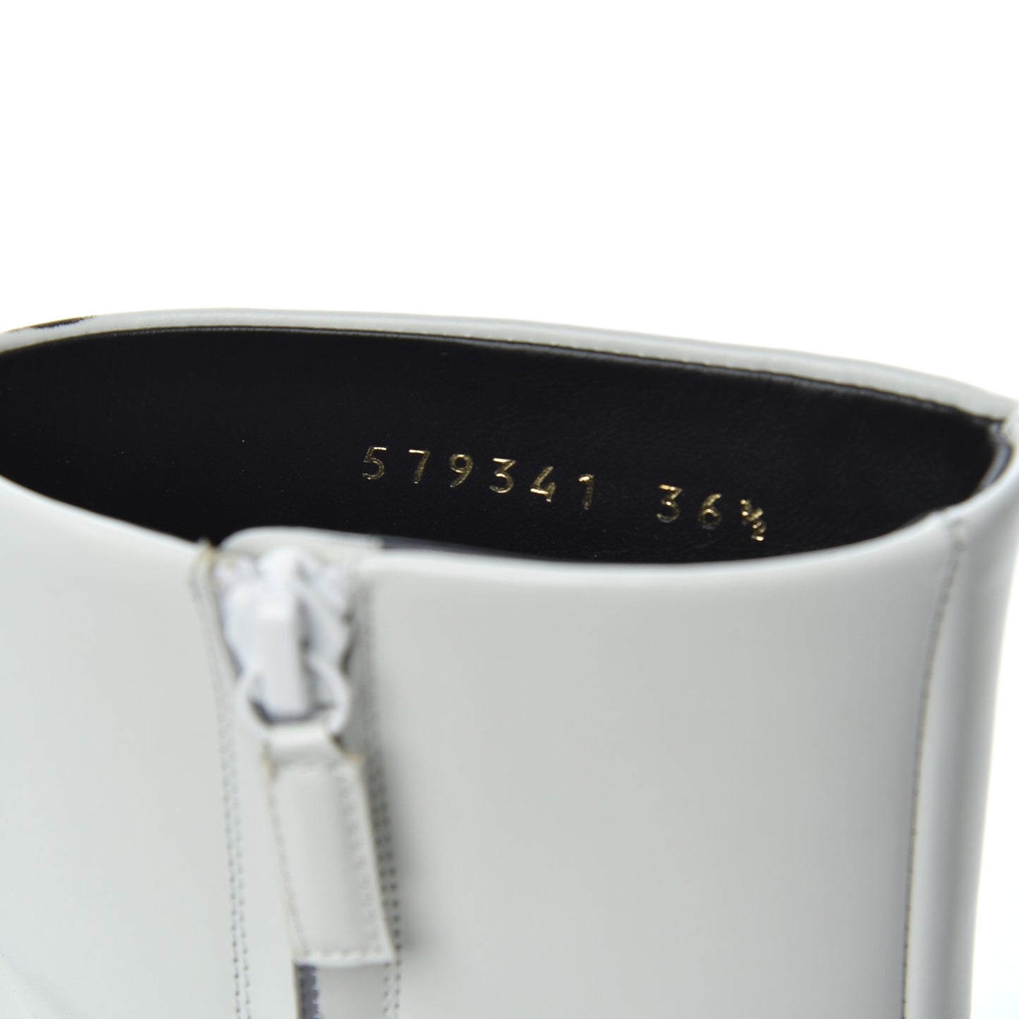 Calfskin Varenne BB Double Square Booties 36.5 White Gold