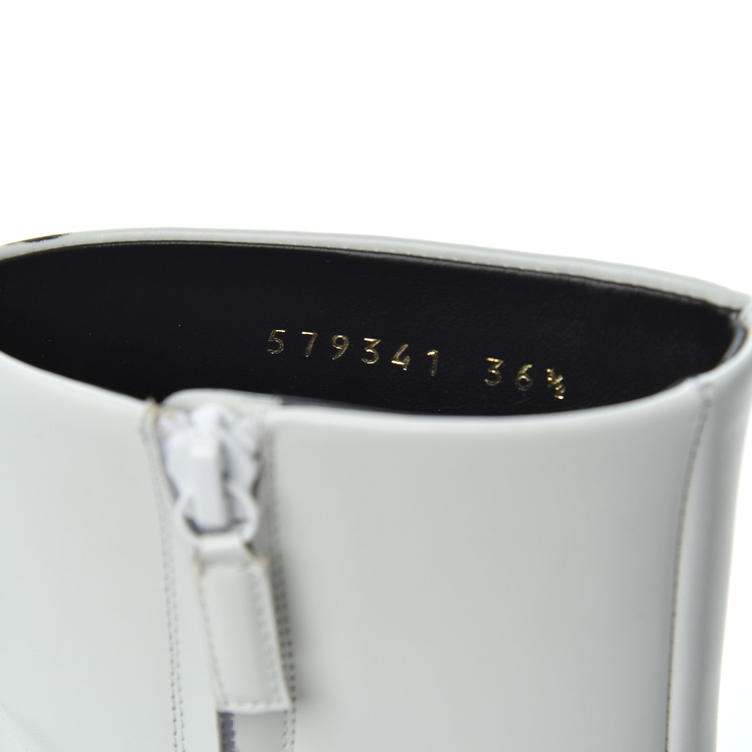 Balenciaga Calfskin Varenne BB Double Square Booties 36.5 White Gold 8 of 21