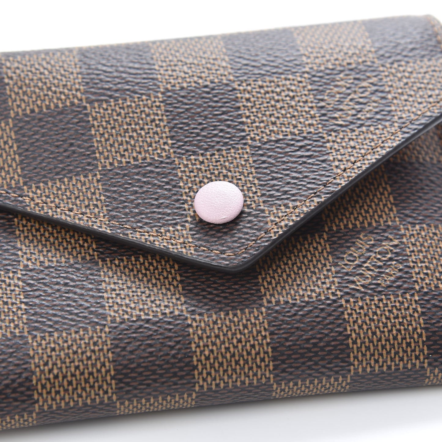 Damier Ebene Victorine Wallet Rose Ballerine