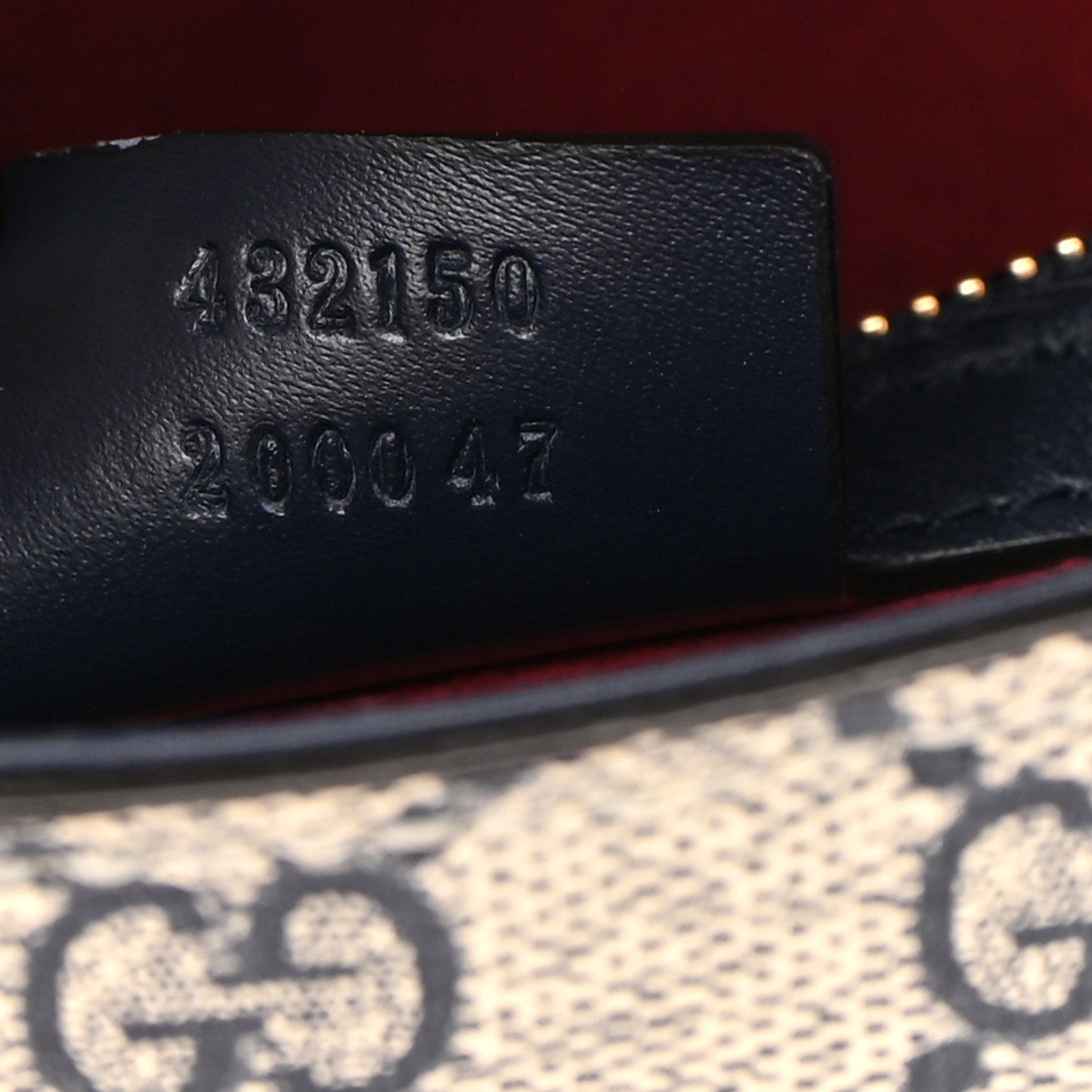 Gucci GG Supreme Monogram Small Messenger Shoulder Bag Beige Blue Navy 7 of 16
