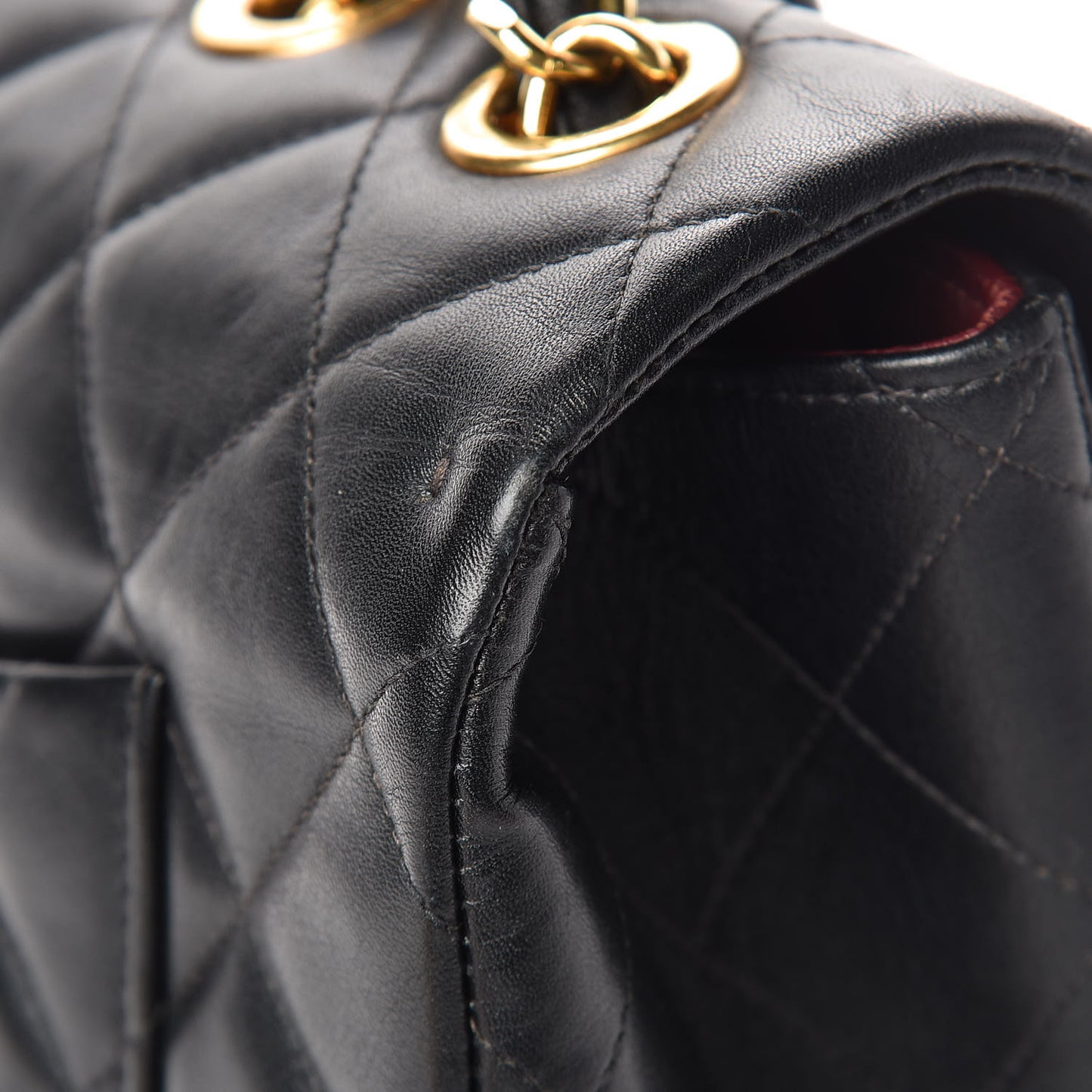Lambskin Quilted XL Jumbo Single Flap Black