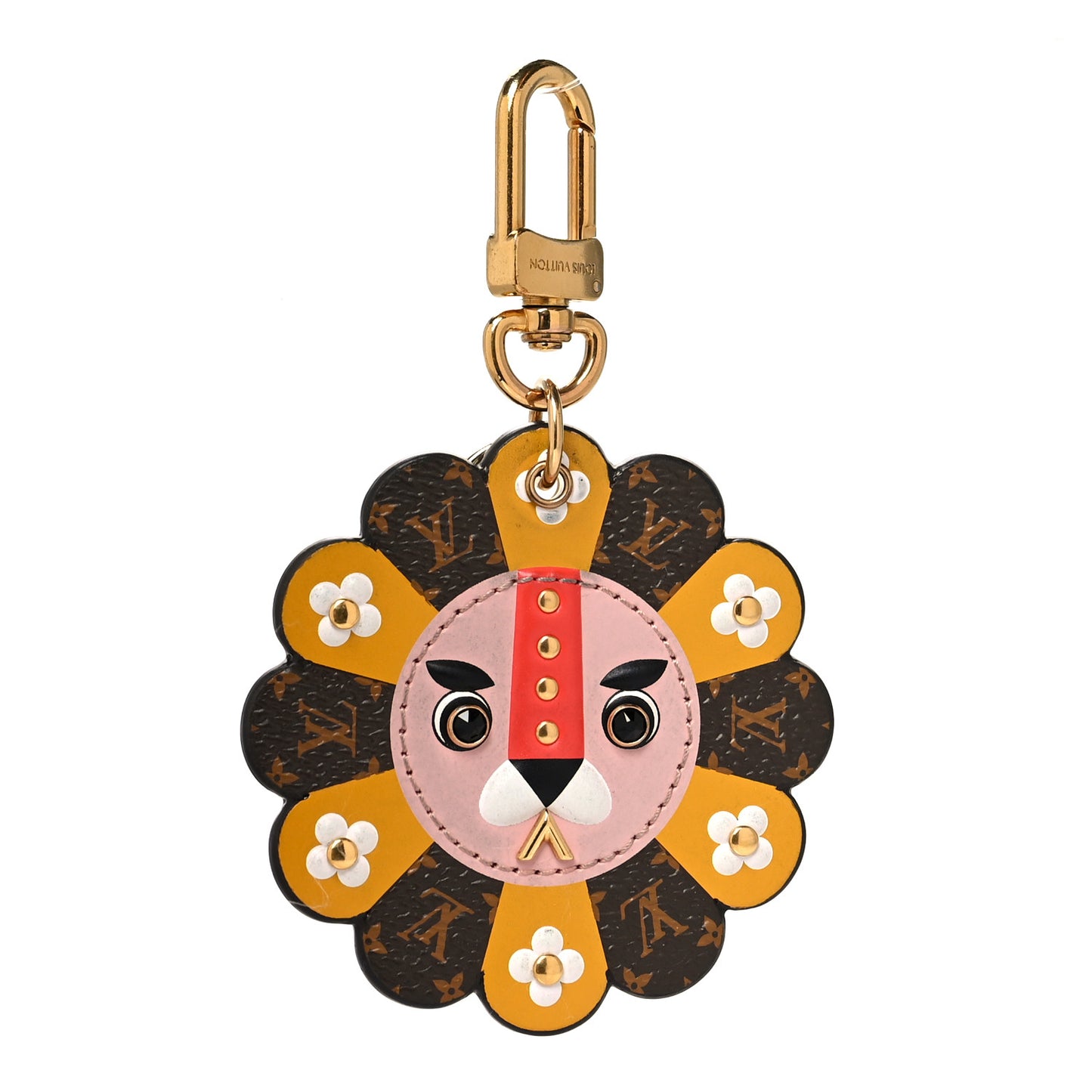Monogram Fun Face Lion Bag Charm