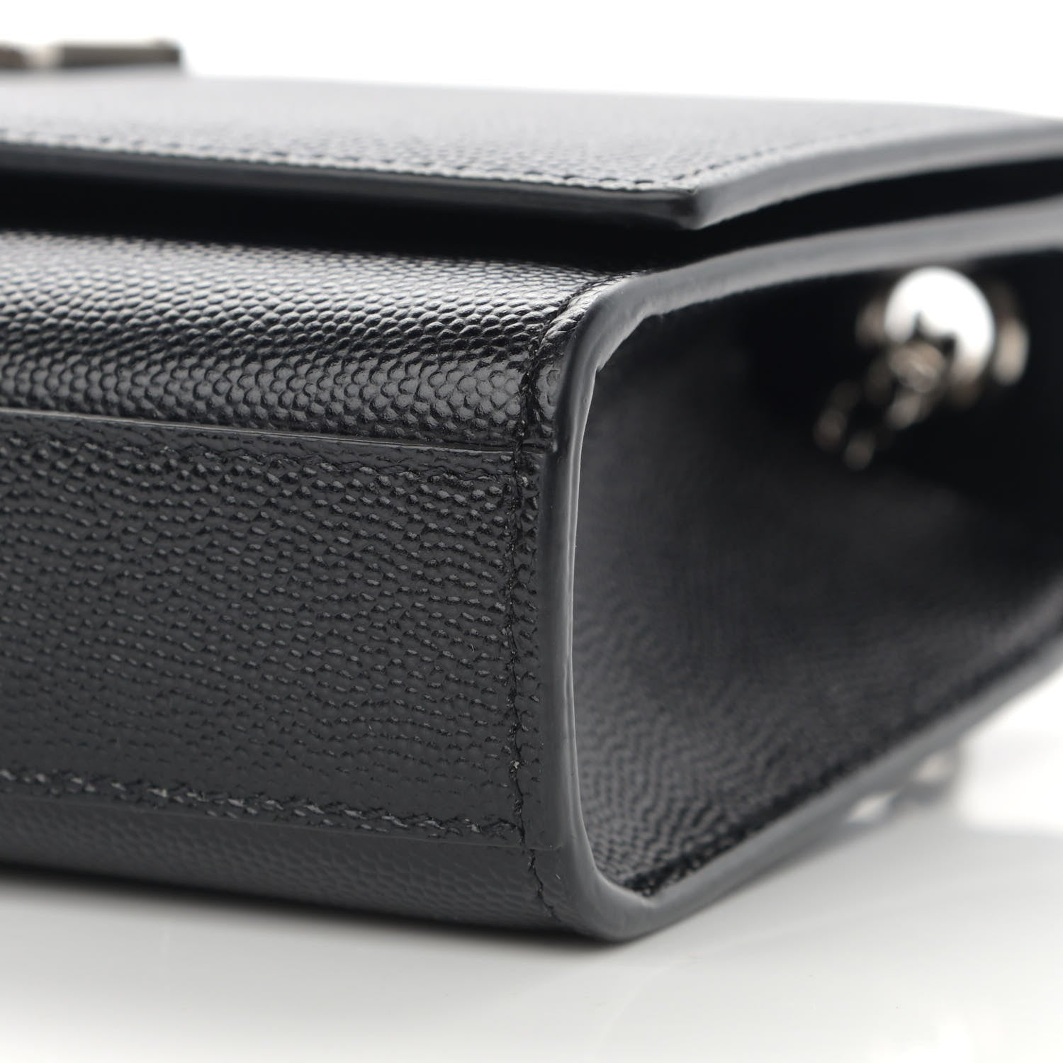 Saint Laurent Grain De Poudre Small Monogram Kate Satchel Black 10 of 12