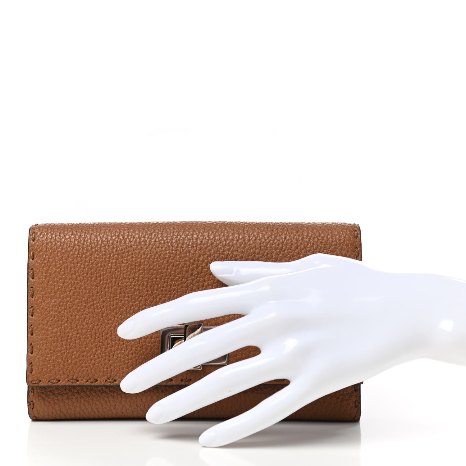 Fendi Cuoio Romano Selleria Peekaboo Continental Wallet Mou 2 of 11