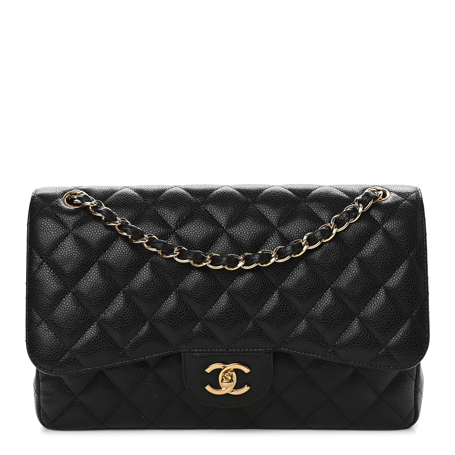 Chanel Caviar Quilted Jumbo Double Flap Black 1 of 8