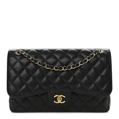 Chanel Caviar Quilted Jumbo Double Flap Black 1 of 8